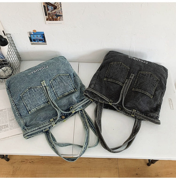 Vintage Washed large Size Shoulder Bags DPB0320