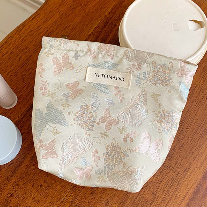 Butterfly Jacquard Makeup Bag - DippedShop Wholesale - #8195