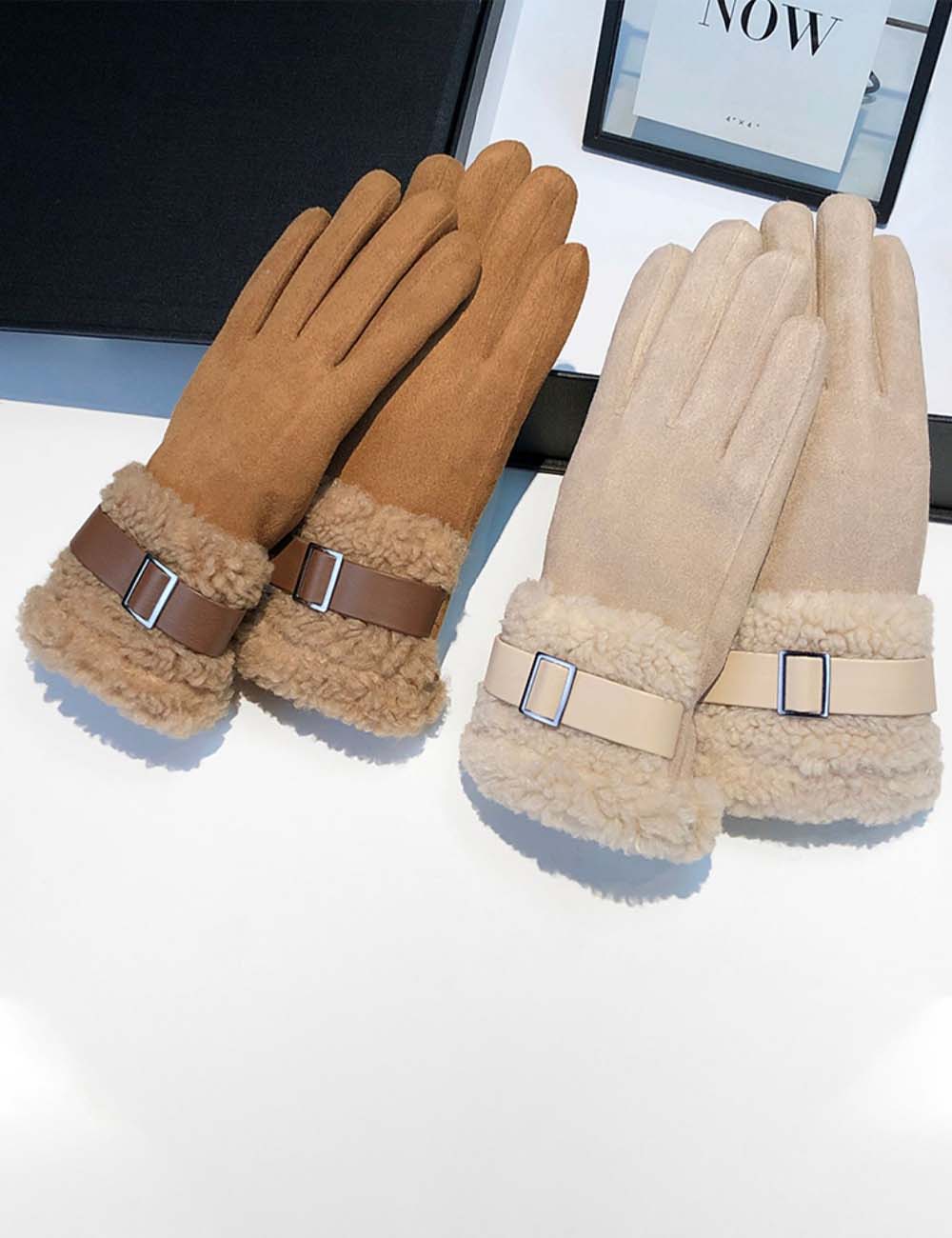 Winter Touch Screen Thermal Suede Gloves DO25G709