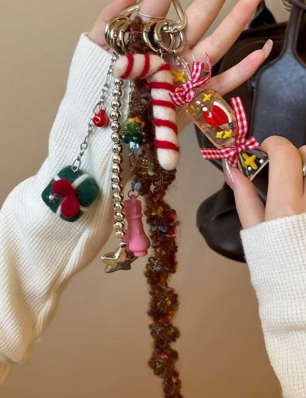 Cute Candy Pendant Beaded Tassel Bag Charm DP25G768