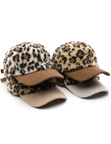 Retro Leopard Print Color Block Baseball Cap DP25H733