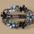 Rhinestone Flower Hair Barrette - DippedShop Wholesale - #3635