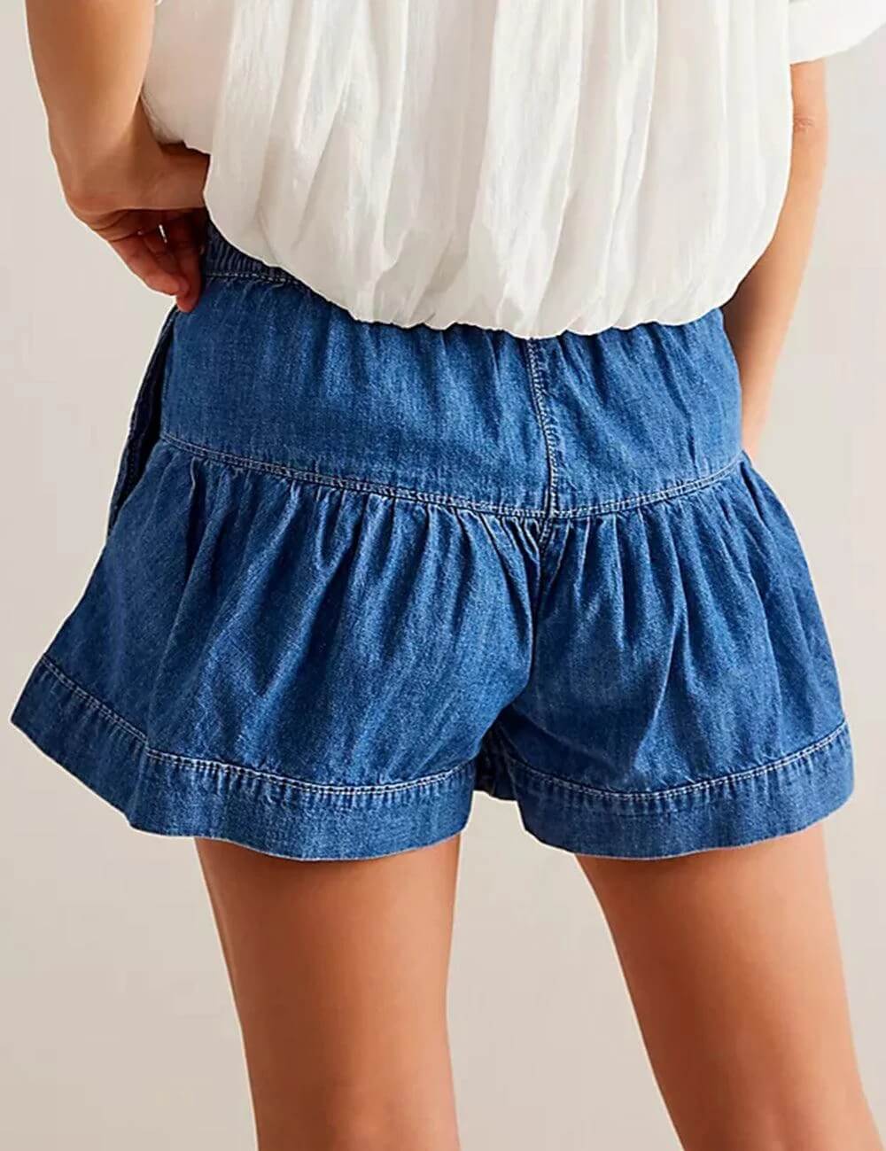 Solid Color Denim Shorts - DippedShop Wholesale - #1059