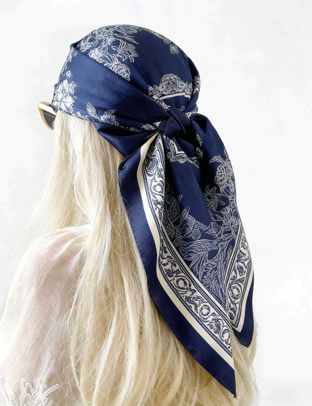 Vintage Floral Silk Scarf - DippedShop Wholesale - #3875