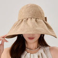 Minimalist Solid Color Foldable Sun Hat BK6HAT166T
