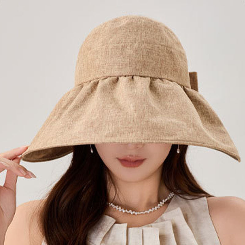 Minimalist Solid Color Foldable Sun Hat BK6HAT166T