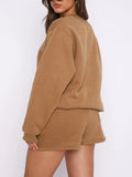 Solid Sweatshirt Short Set - DippedShop Wholesale - #1267