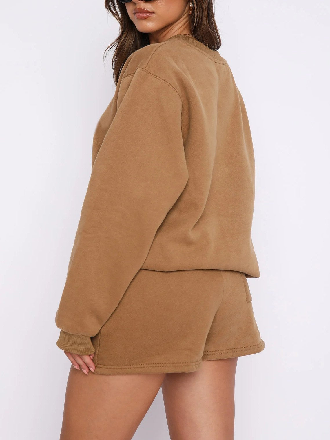 Solid Sweatshirt Short Set - DippedShop Wholesale - #1267