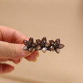 Rhinestone Flower Hair Barrette - DippedShop Wholesale - #5779