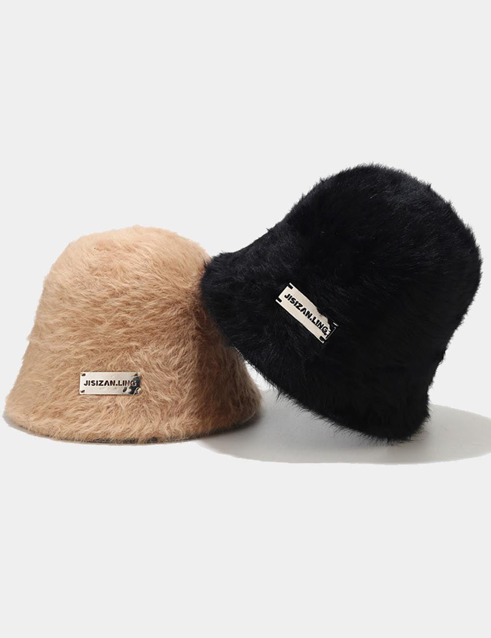 Soft Solid Color Fuzzy Warm Bucket Hat DP25F649
