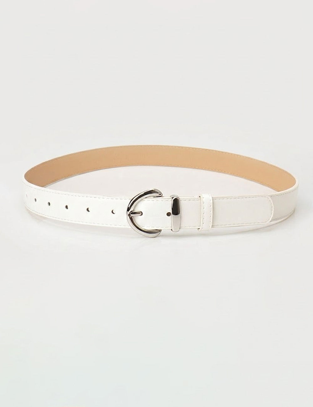 Minimalist Solid Color Skinny PU Leather Belt MK2LEEP6W6JBT46