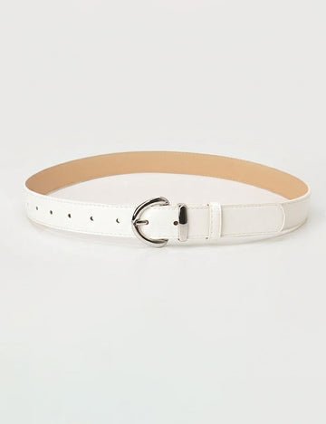 Minimalist Solid Color Skinny PU Leather Belt MK2LEEP6W6JBT46