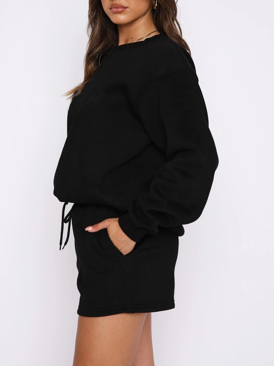 Solid Sweatshirt Short Set - DippedShop Wholesale - #1891