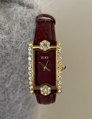 Rhinestone Flower Quartz Watch - DippedShop Wholesale - #8995
