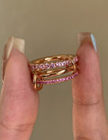 Cubic Zirconia Gold Plated Geo - DippedShop Wholesale - #5011