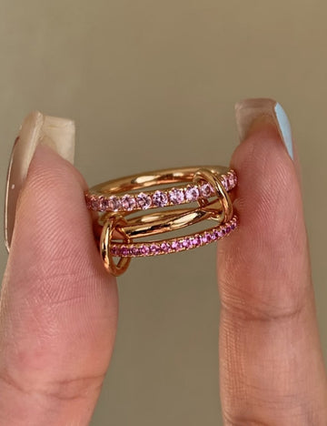 Cubic Zirconia Gold Plated Geo - DippedShop Wholesale - #5011