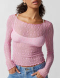 Sexy Floral Lace Cropped Top - DippedShop Wholesale - #3395