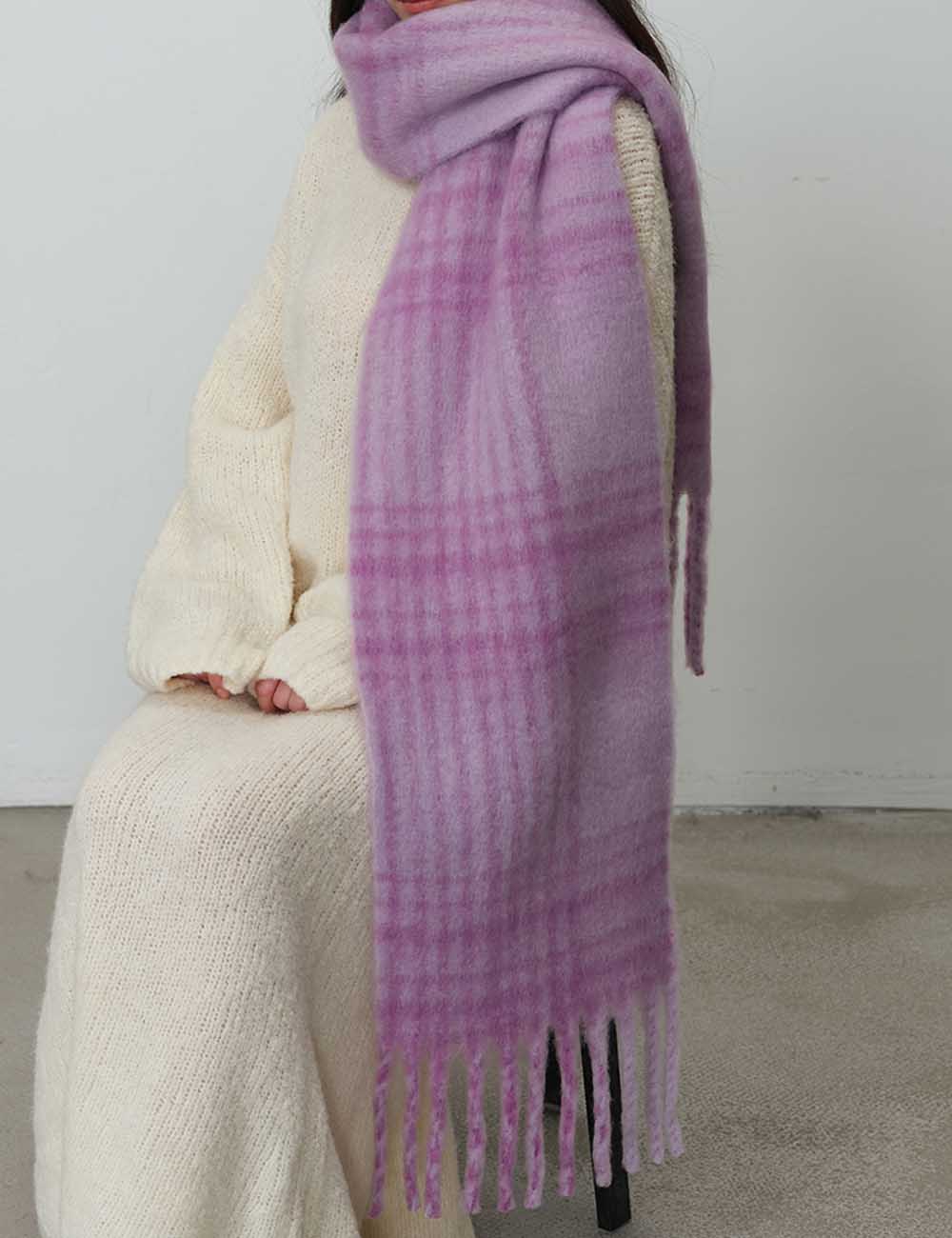 Tassel Plaid Scarf - DippedShop Wholesale - #6291