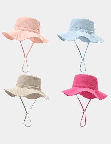 Simple Large Wide Brim Solid Color Bucket Hat 8BK6HAT173T