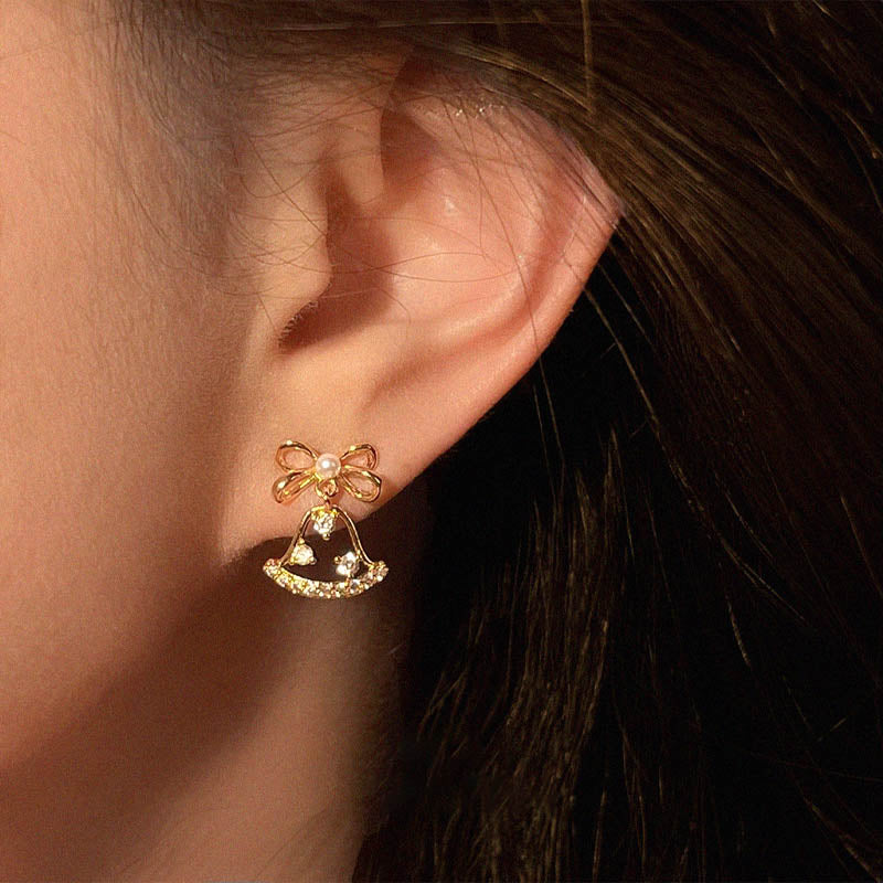 Elegant Hollow Bow Knot Bell Dangle Earring DP25G795