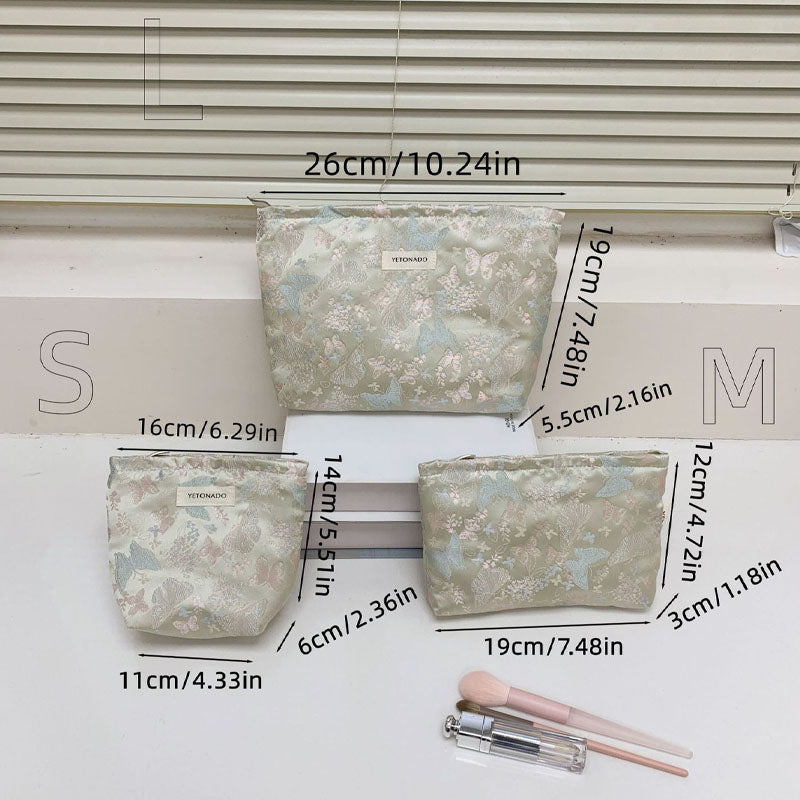 Butterfly Jacquard Makeup Bag - DippedShop Wholesale - #3731