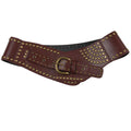 Chunky Punk Wide Studded PU Leather Belt 6W6JBT186