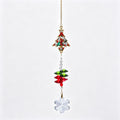Sparkling Santa Christmas Tree Crystal Hanging Ornament 6H7HLS192