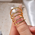 Cubic Zircon Finger Ring - DippedShop Wholesale - #3395