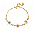 Stylish Gold Plated Double Layer Rhinestones Bracelets 6W6JBR479