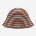 Minimalist Striped Knit Bucket Hat 6W6HAT649
