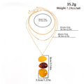 Hammered Resin Pendant Necklace - DippedShop Wholesale - #4323
