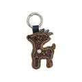 Vintage Handmade Beaded Patch Deer Pendant Keychain 6W10BBC819
