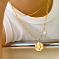Coin Medallion Pendant Necklace - DippedShop Wholesale - #3507