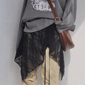 Elegant Asymmetrical Lace Tie-Waist Hip Scarf 6W1SL42