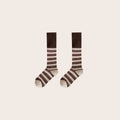 Retro Color Contrast Warm Mid-Calf Socks 6W8FSO819