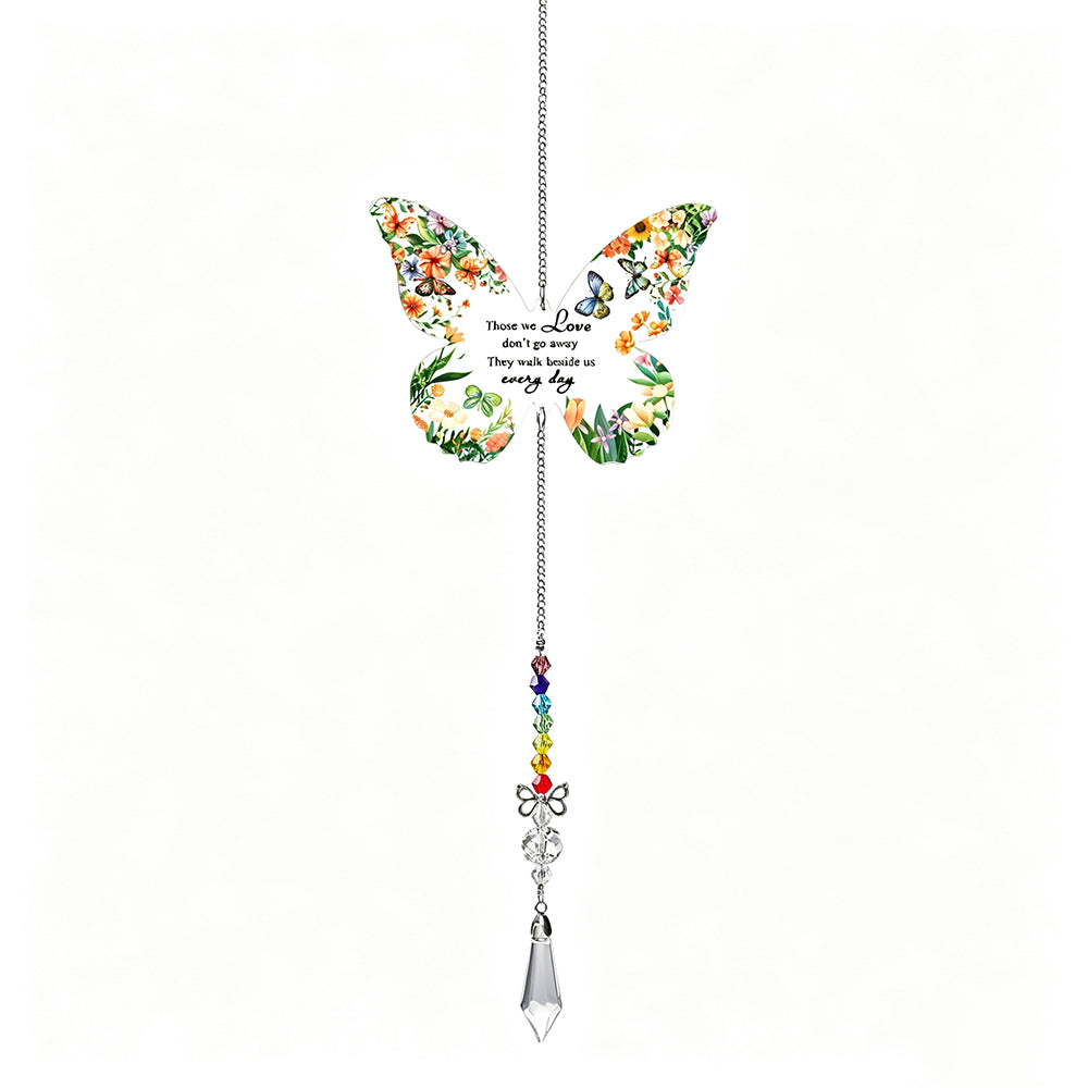 Colorful Butterfly Heart Crystal Hanging Sun Catcher 6H7HLS211