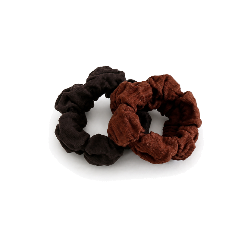 Minimalist Solid Color Ruffled Hair Scrunchies 6W6HSR329