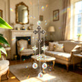 Vintage Gothic Cross Pendant Crystal Sun Catcher 6H7HLS196