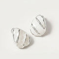 Enamel Teardrop Stud Earrings - DippedShop Wholesale - #8419