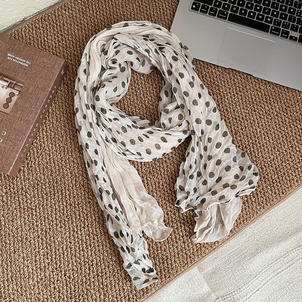 Fashion Color Block Polka Dots Long Scarf 6W6NSC229