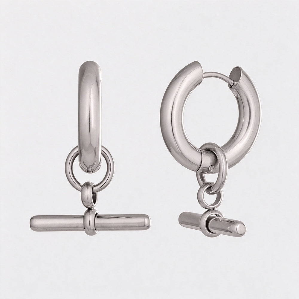 Geometric Hoop Earrings - DippedShop Wholesale - #6467