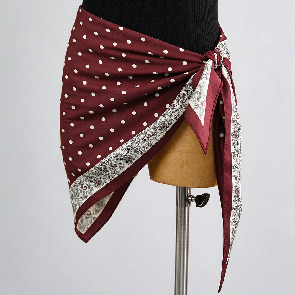 Retro Floral Print Versatile Soft Triangle Scarf 6W6NSC209