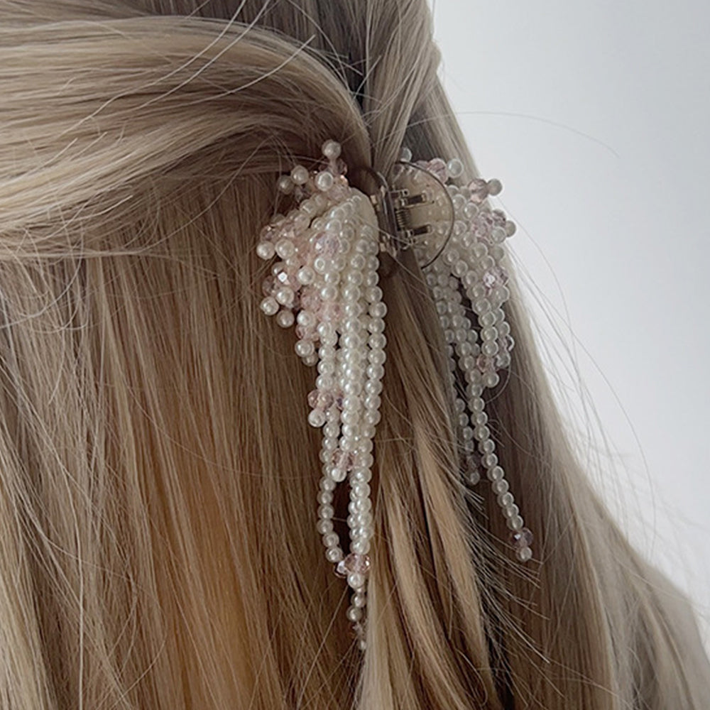 Pearl Beaded Hair Claw - DippedShop Wholesale - #1939