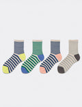 Chunky Striped Crew Socks - DippedShop Wholesale - #4915