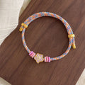 Stylish Handmade Weave Enamel Floral Bracelet 6W6JBR674