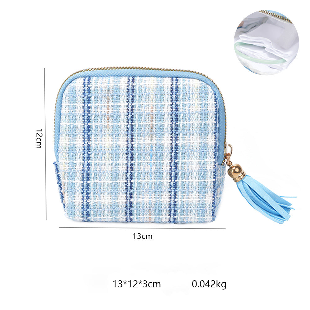 Tweed Jewelry Travel Pouch - DippedShop Wholesale - #2867