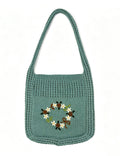 Crochet Floral Shoulder Bag - DippedShop Wholesale - #5731