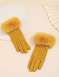 Plaid Suede Touch Screen Gloves - DippedShop Wholesale - #3923