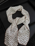 Chic Floral Print Lightweight Silk Scarf 6W6NSI235