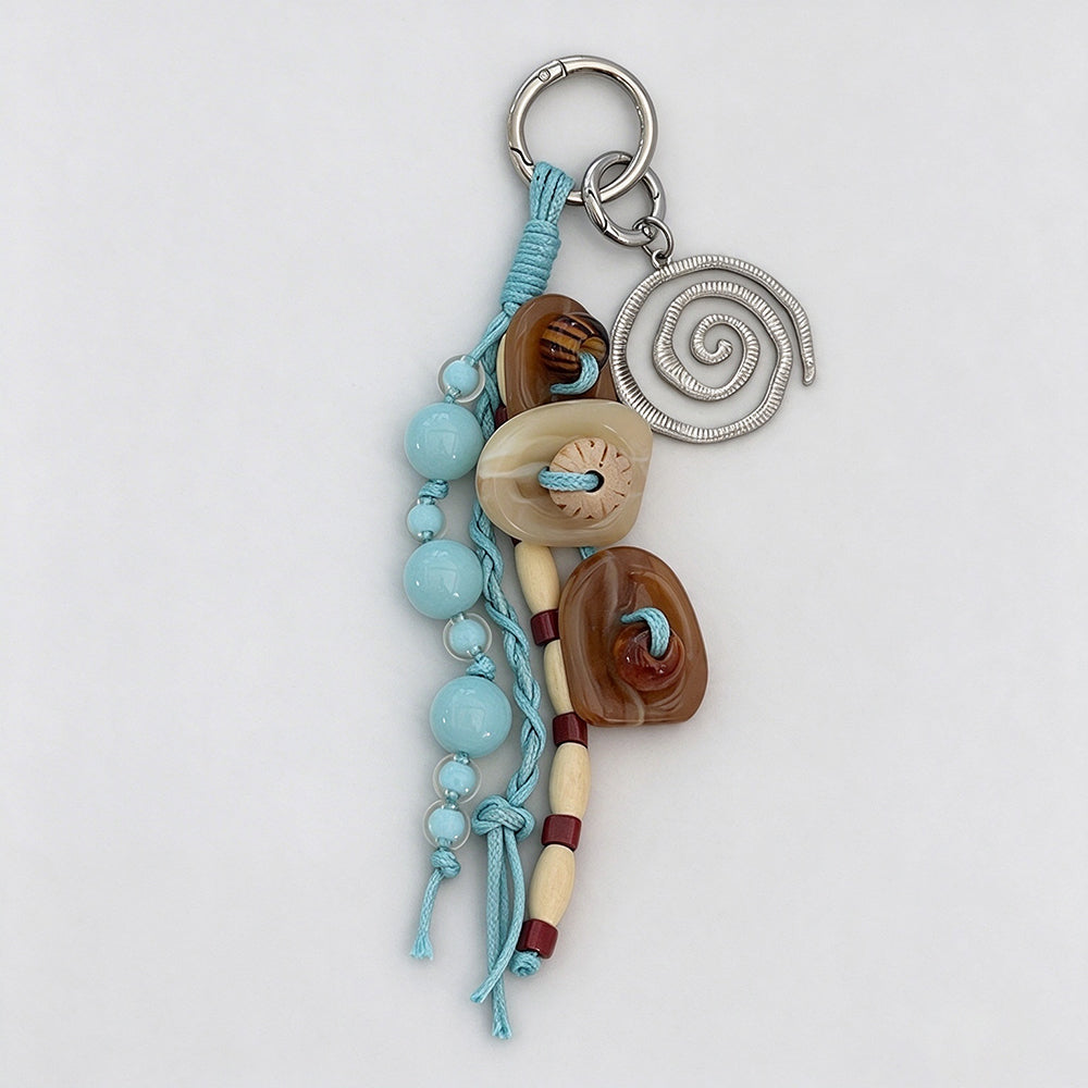 Creative Handmade Woven Beaded Keychain Bag Charm 6W10BBC858